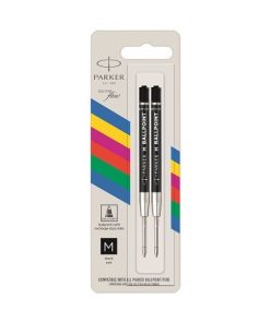 Uložak za hemijsku olovku economy 2kom CRNI Ball Point Quink flow MEDIUM M 0,7mm, Parker