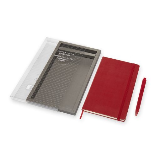 Rokovnik Notes CRVENI,dikto, A5 BUNDLE + Hemijska olovka, Moleskine - Image 2