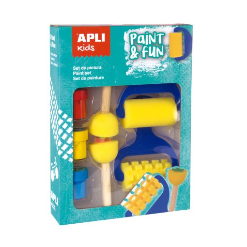 Kreativni Set PAINT & FUN za slikanje rol sunđerima i pečatima 15135, Apli
