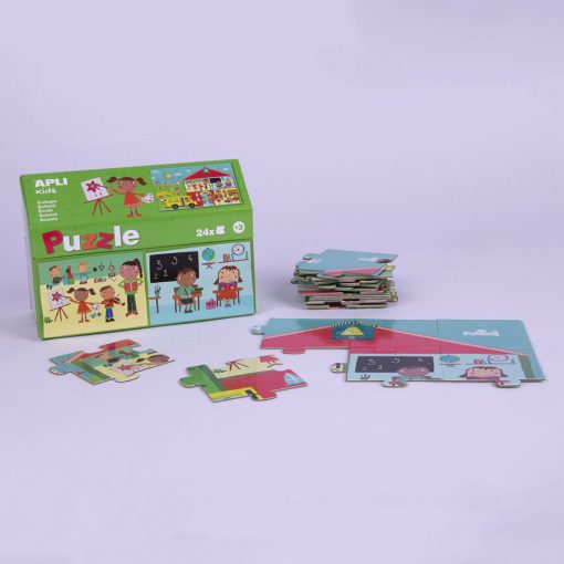 Slagalice u kućici 24pcs SCHOOL PUZZLE 17352, Apli - Image 2