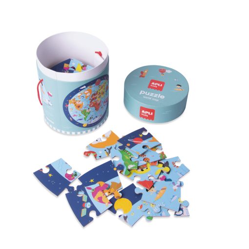 Kružne puzzle 48kom Slagalica kružnog oblika WORLD MAP 18201, Apli - Image 2