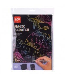 Magični karton CRNI za raznobojno crtanje grebanjem Magic Scratch Block 1/10, Apli