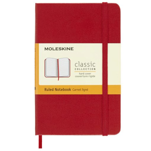 Rokovnik Notes POCKET PLAIN A6, TP dikto, Crveni, Moleskine