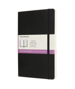 Rokovnik Notes kvadratići A5, DOUBLE LAYOUT, Soft Cover CRNI, Moleskine