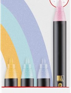 Flomasteri E-1200 1-3mm glitter , set 1/4 pastelne boje sortirano Edding