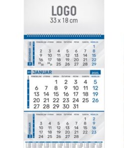Zidni kalendar POSLOVNI 2025