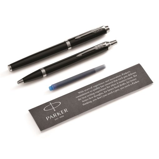 Parker poklon SET Royal IM Black CT - Hemijska olovka + Nalivpero - Image 4