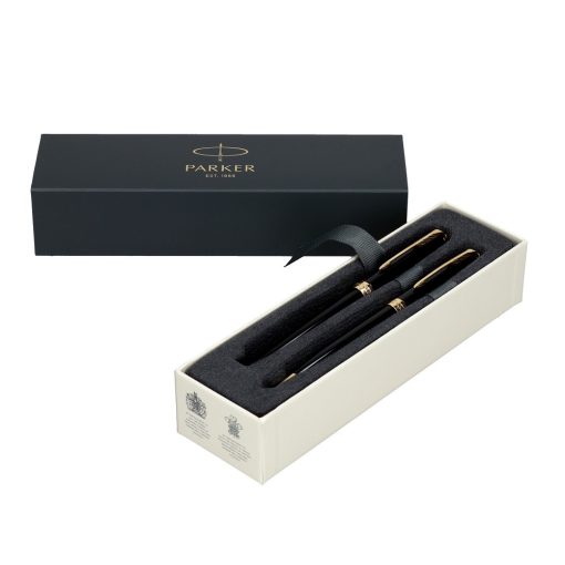 Parker poklon SET Sonet Black GT - Hemijska olovka + Nalivpero - Image 2