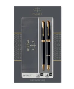 Parker poklon SET Sonet Black GT - Hemijska olovka + Nalivpero