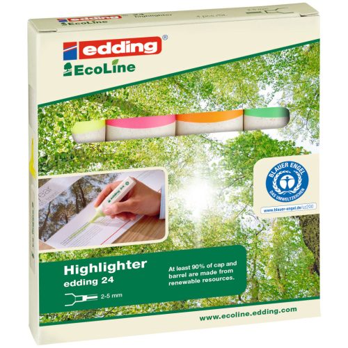 Tekst markeri u setu E-24 EcoLine 1/4, Edding