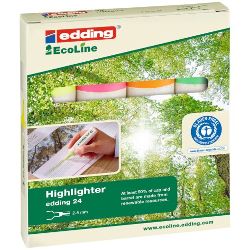 Tekst markeri u setu E-24 EcoLine 1/4, Edding