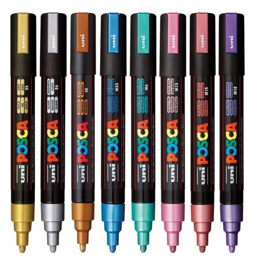 SET Markera PC-5M 8/1 METALLIC COLOURS, Uni POSCA