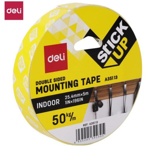 Obostrano lepljiva montažna traka penasta 25,4mmx5m EA35113, Deli