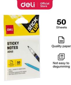 Transparentni STICKY NOTES 76x76mm, Deli