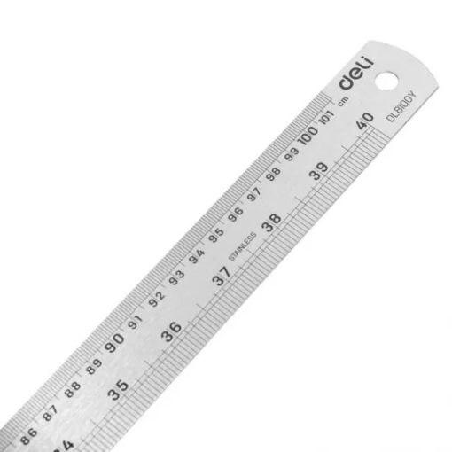 Metalni lenjir šina INOX 101cm EDL8100Y, Deli - Image 2