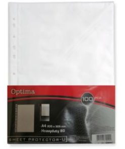 Fascikla U A4+ CLEAR Standard 40mic 1/100, Optima