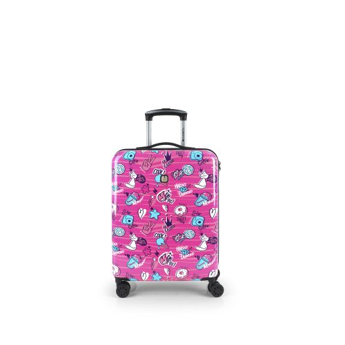 Kofer mali (kabinski) 40x55x20 cm  ABS+PC  37,4l-2,8 kg Sticker roze Gabol