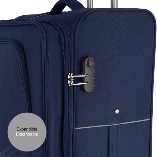Kofer veliki 47x77x32 cm  polyester 112,7l-3,7 kg Lisboa tamno plava Gabol - Image 10