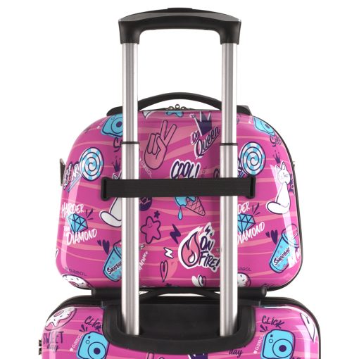 Neseser 35x29x17 cm 14l-1 kg Sticker roze Gabol - Image 5