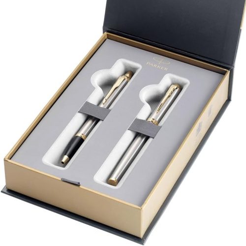 Parker poklon SET IM Stainless Steel GT - Hemijska olovka + Roler