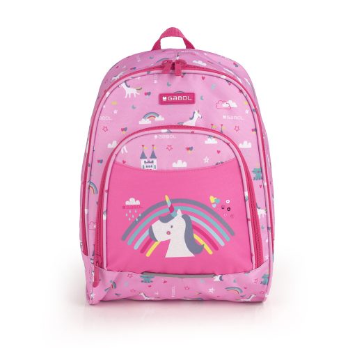 Ranac predškolski  ergonomski 27x34x12 cm 9l-0,28 kg Rainbow roze Gabol
