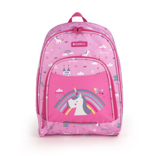 Ranac predškolski  ergonomski 27x34x12 cm 9l-0,28 kg Rainbow roze Gabol