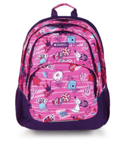 Ranac školski ergonomski 32x44x18 cm 21l-0,56 kg Sticker roze Gabol