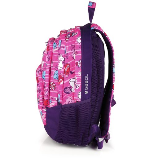 Ranac školski ergonomski 32x44x18 cm 21l-0,56 kg Sticker roze Gabol - Image 2