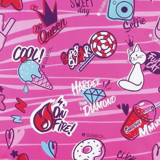 Ranac školski ergonomski 32x44x18 cm 21l-0,56 kg Sticker roze Gabol - Image 6
