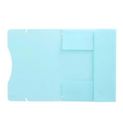 Fascikla A4 3KL Pastel PLAVA  pvc sa lastišem na uglovima 409651, TTO