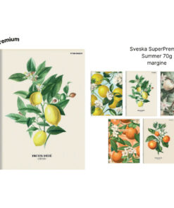 Sveska A5 SuperPremium 60 lista Summer ,70g  karo margine, Top2000
