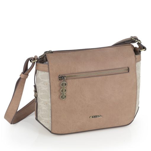 Torba na rame ženska 34x22x9 cm India braon Gabol - Image 4
