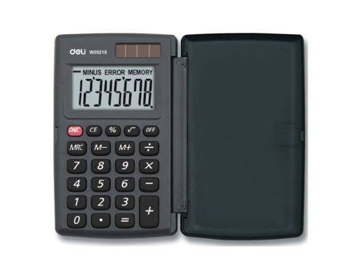 Kalkulator Džepni 8 cifara sa poklopcem E39219, Deli - Image 3