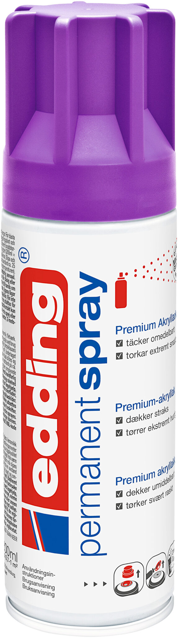 Permanent sprej E-5200 mat, 200 ml borovnica Edding