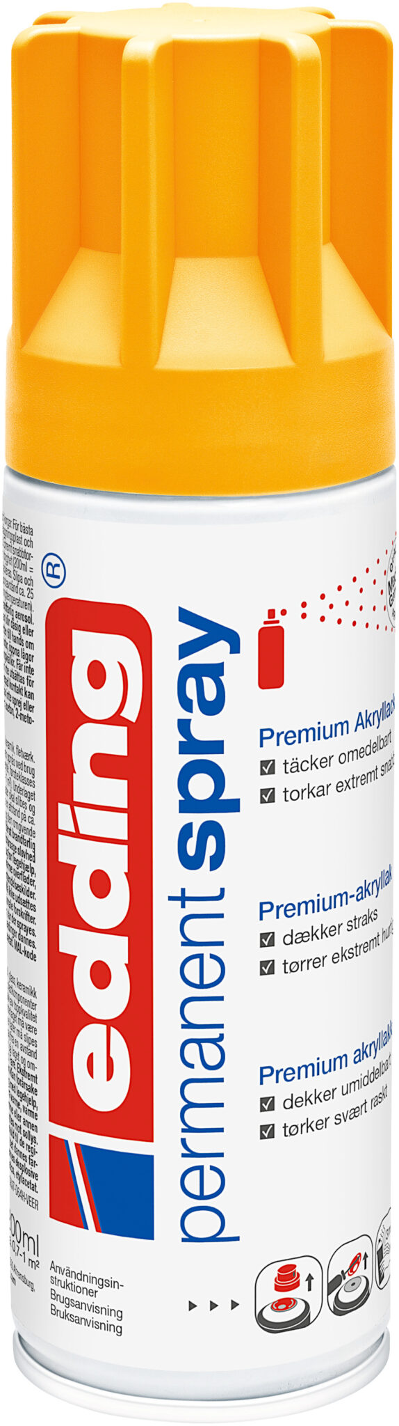Permanent sprej E-5200 mat, 200 ml jarko žuta Edding
