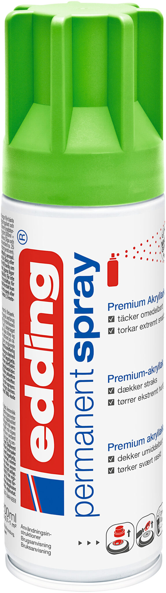 Permanent sprej E-5200 mat, 200 ml žuto - zelena Edding