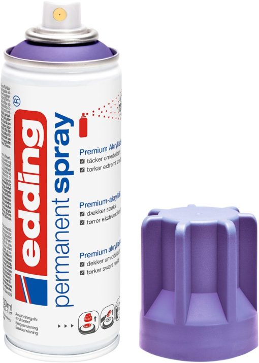 Permanent sprej E-5200 mat, 200 ml lila Edding - Image 2