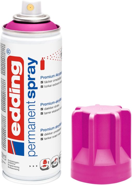 Permanent sprej E-5200 mat, 200 ml magenta Edding - Image 2