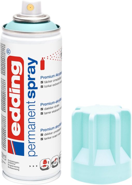 Permanent sprej E-5200 mat, 200 ml pastelno plava Edding - Image 2