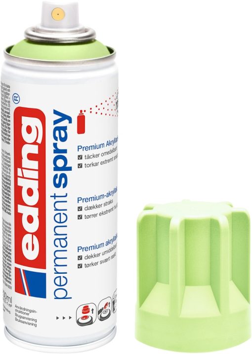 Permanent sprej E-5200 mat, 200 ml pastelno zelena Edding - Image 2