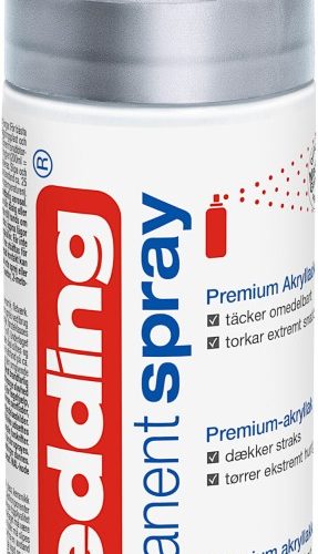 Permanent sprej E-5200 mat, 200 ml srebrna Edding