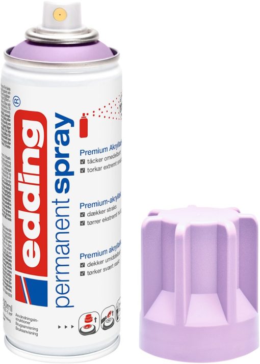 Permanent sprej E-5200 mat, 200 ml svetlo ljubičasta Edding - Image 2