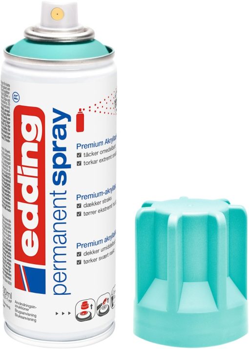 Permanent sprej E-5200 mat, 200 ml tirkiz Edding - Image 2