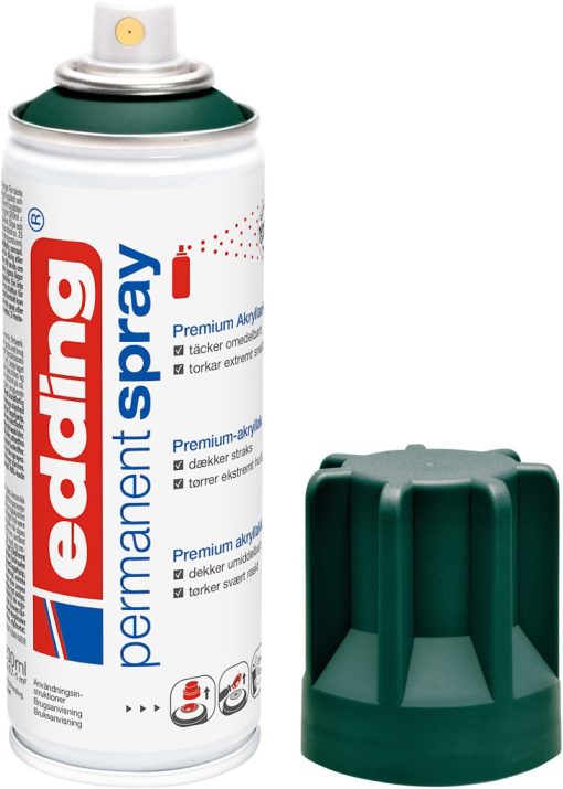 Permanent sprej E-5200 mat, 200 ml zelena Edding - Image 2