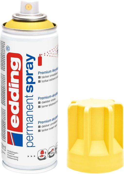 Permanent sprej E-5200 mat, 200 ml žuta Edding - Image 2