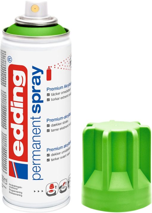 Permanent sprej E-5200 mat, 200 ml žuto - zelena Edding - Image 2