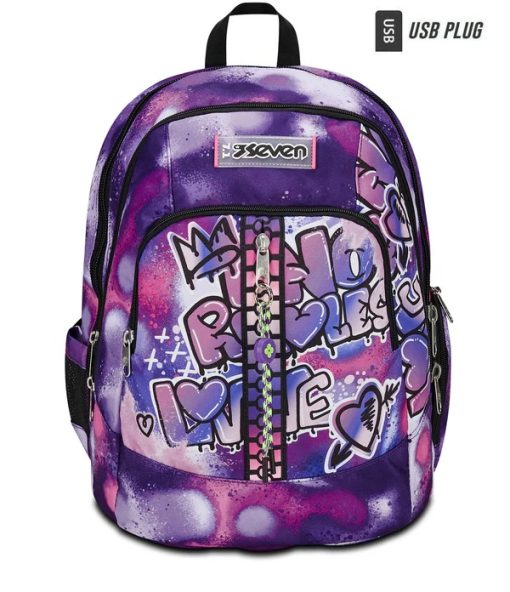 Ranac ADVANCED BUBBLE STREET lila USB plug, SEVEN - Image 6