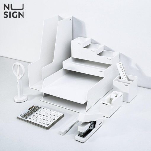 Kancelarijski stoni set LUX Beli NS003, Deli - Image 3