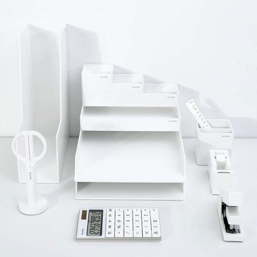 Kancelarijski stoni set LUX Beli NS003, Deli - Image 2