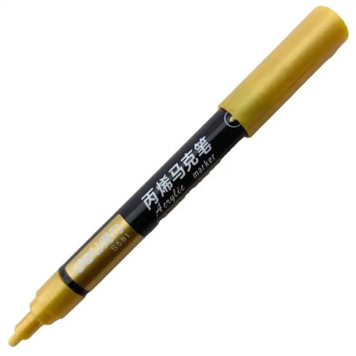 Akrilni marker M01 Zlatni Medium, Deli